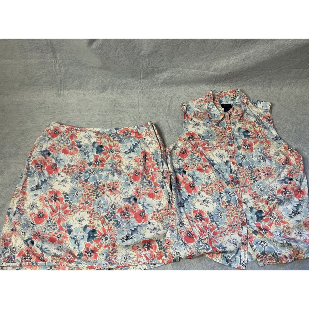 Charter Club Golf Floral Sleeveless Top & Skort skirt Set Size 12 Cottagecore - Picture 3 of 12